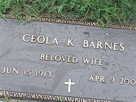 Ceola K. Barnes Ceola K. Barnes