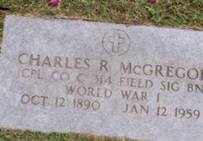 Charles R Mcgregor