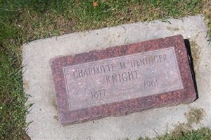 Charlotte M Heninger Knight