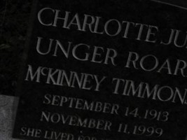 Charlotte June Unger Roark McKinney Timmons Charlotte June Unger Roark McKinney Timmons