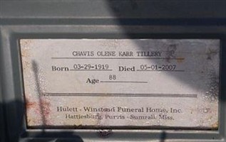 Chavis Olene (Karr) Tillery