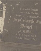 Christiane Karolina Goethel Weigel Christiane Karolina Goethel Weigel