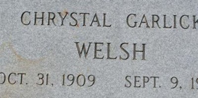 Chrystal Sophia Garlick Welsh Chrystal Sophia Garlick Welsh