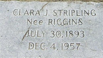 Clara J Riggins Stripling Clara J Riggins Stripling