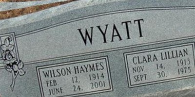 Clara Lillian Parrott Wyatt Clara Lillian Parrott Wyatt