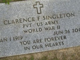 Clarence F Singleton Clarence F Singleton