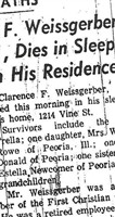 Clarence Frederick Weissgerber Clarence Frederick Weissgerber