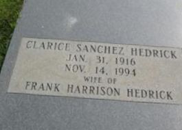 Clarice Sanchez Hedrick Clarice Sanchez Hedrick