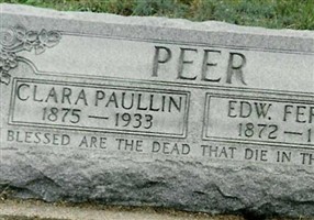 Clarinda Ellen "Clara" Paullin (Paullins) Peer