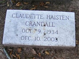 Claudette Haisten Crandall Claudette Haisten Crandall