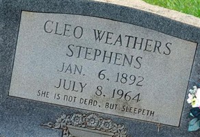 Cleo Weathers Stephens Cleo Weathers Stephens