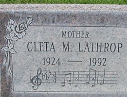 Cleta M Lathrop