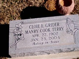 Cloie I. "Manry Cook" Grider Terry Cloie I. "Manry Cook" Grider Terry