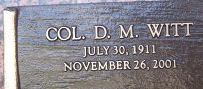 Col Duane Maynard Witt Col Duane Maynard Witt