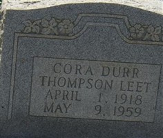 Cora Durr Thompson Leet Cora Durr Thompson Leet