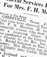 Cora L Mattox Moulton Cora L Mattox Moulton