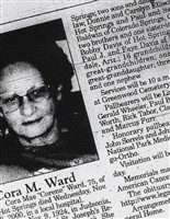 Cora Mae "Corene" Ward Cora Mae "Corene" Ward