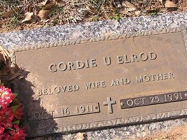 Cordie Udell Lail Elrod