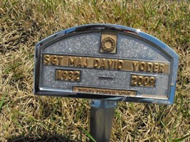 Corps Sgt. Major (Retired David Link Yoder Corps Sgt. Major (Retired David Link Yoder
