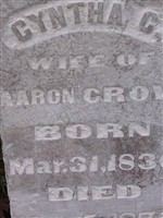 Cyntha Caroline Howie Crow