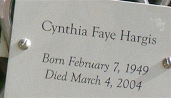 Cynthia Faye Hargis Cynthia Faye Hargis