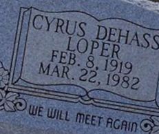 Cyrus Dehass Loper Cyrus Dehass Loper