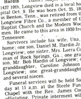 Daniel Major Hardin, SR.
