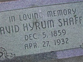 David Hyrum Shaffer David Hyrum Shaffer