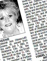Deborah Honeycutt Greene