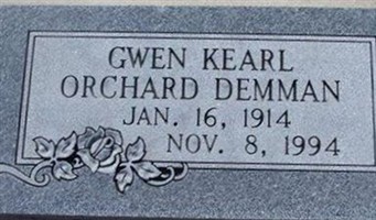 Gwen Della Kearl Orchard Demman
