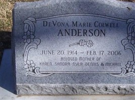 Devona Marie Colwell Anderson Devona Marie Colwell Anderson