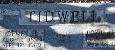 Dewey H Tidwell Dewey H Tidwell