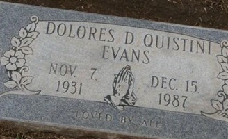 Dolores Diane Quistini Evans Dolores Diane Quistini Evans