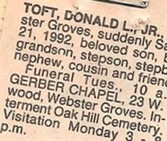 Donald Lee "Donnie" Toft, Jr Donald Lee "Donnie" Toft, Jr