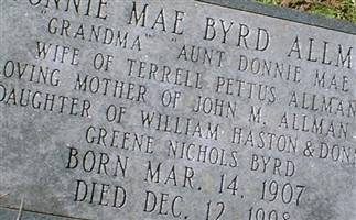 Donnie Mae Byrd Allman