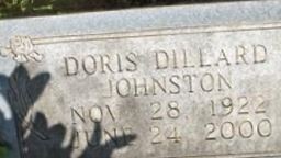 Doris Imogene Dillard Johnston Doris Imogene Dillard Johnston