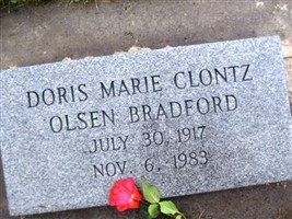 Doris Marie Clontz Olsen Bradford Doris Marie Clontz Olsen Bradford