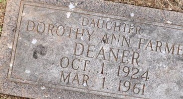 Dorothy Ann Farmer Deaner