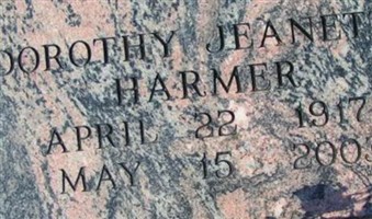 Dorothy Jeanette Turner Harmer Dorothy Jeanette Turner Harmer