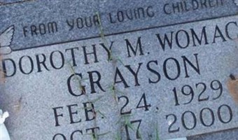 Dorothy M Womack Grayson