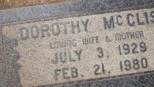 Dorothy McAllaster McClish Dorothy McAllaster McClish