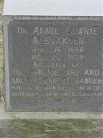 Dr Annie Lowrie Alexander