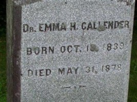 Dr Emma Huldah Callender Dr Emma Huldah Callender