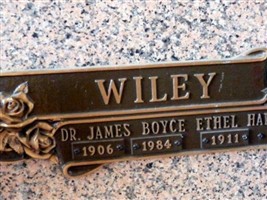 Dr James Boyce Wiley