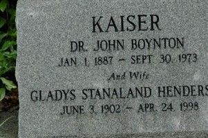 Dr John Boynton Kaiser Dr John Boynton Kaiser