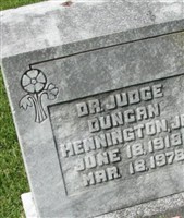 Dr Judge Duncan Hennington, Jr Dr Judge Duncan Hennington, Jr