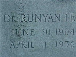 Dr Runyan Lee Butler