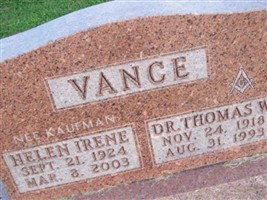 Dr Thomas W. Vance