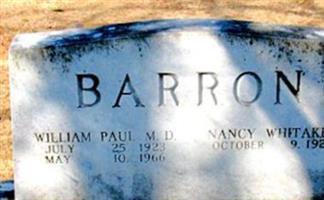 Dr William Paul Barron