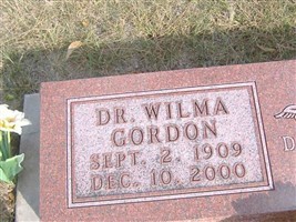 Dr Wilma Gordon Stienbarger